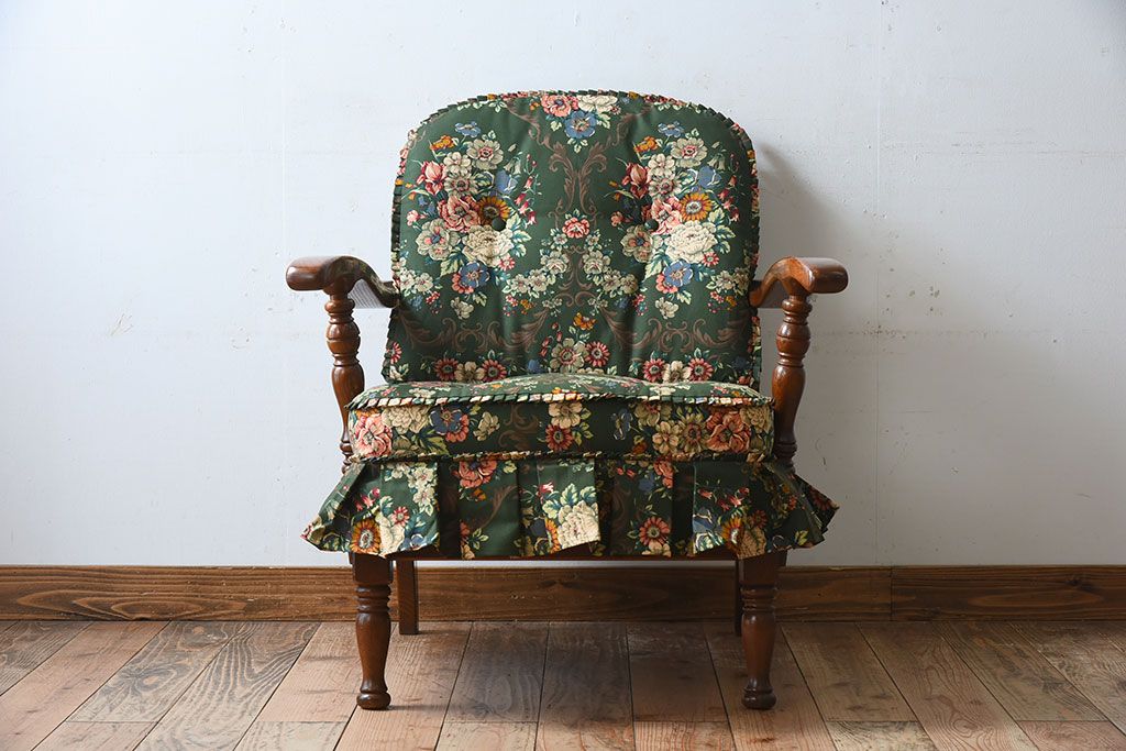 中古　飛騨産業　穂高　WINDSOR　キツツキマーク　1人掛けソファ(2)