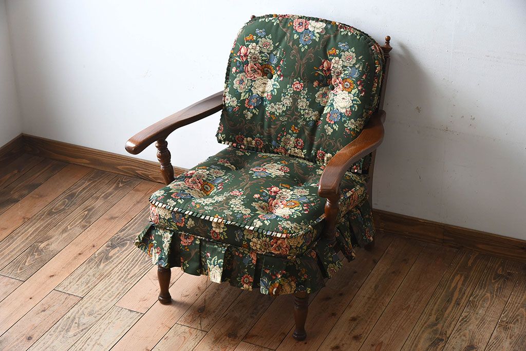 中古　飛騨産業　穂高　WINDSOR　キツツキマーク　1人掛けソファ(2)