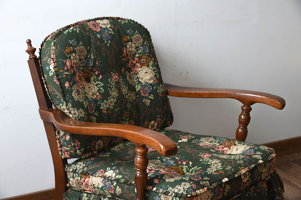 中古　飛騨産業　穂高　WINDSOR　キツツキマーク　1人掛けソファ(2)