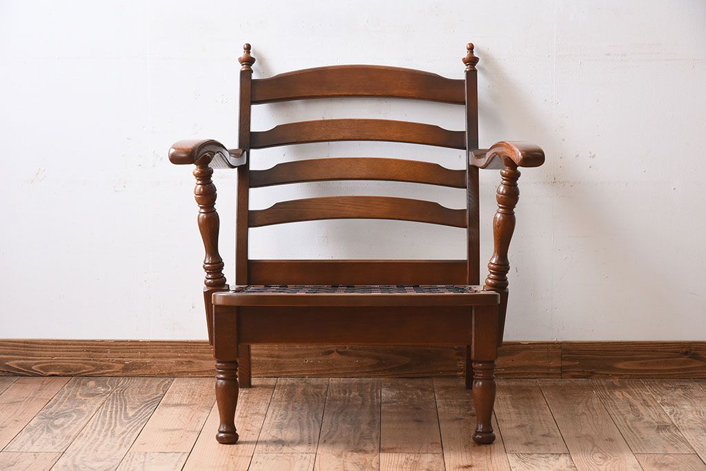 中古　飛騨産業　穂高　WINDSOR　キツツキマーク　1人掛けソファ(2)