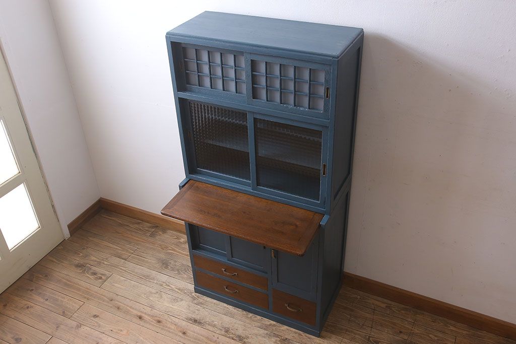 レトロ家具 昭和レトロ レトロガラス入り!幅が狭いアンティーク レトロ家具 昭和レトロ レトロガラス入り!幅が狭いアンティーク