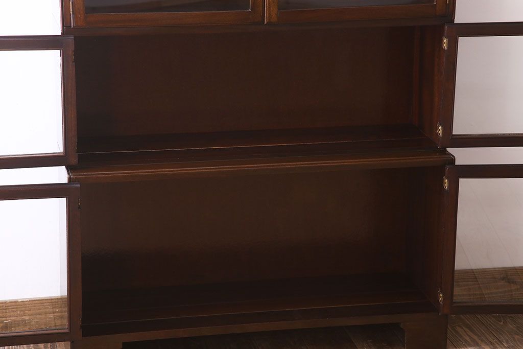 アンティーク家具　イギリスアンティーク　マホガニー材製　モダンなスタッキングブックケース(2)