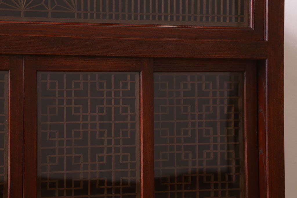 アンティーク家具　組子引き戸　明治大正期　和製アンティーク　仏壇(収納棚)