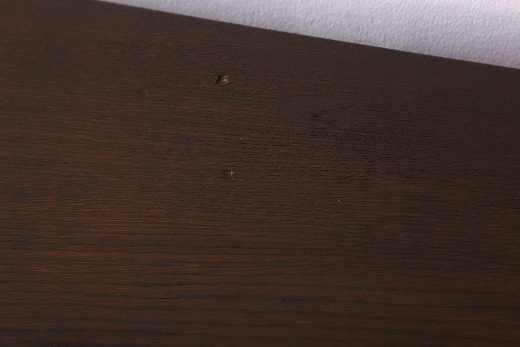 アンティーク家具　ナラ材!古い木製のシンプルなアンティーク薄型片袖机