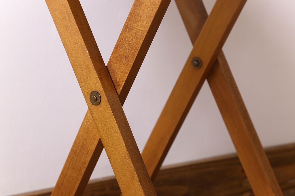 ヴィンテージ家具　英国ビンテージ　1970年　折りたたみ椅子(フォールディングスツール)(1)