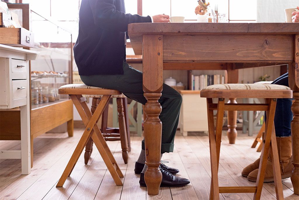 ヴィンテージ家具　英国ビンテージ　1970年　折りたたみ椅子(フォールディングスツール)(2)