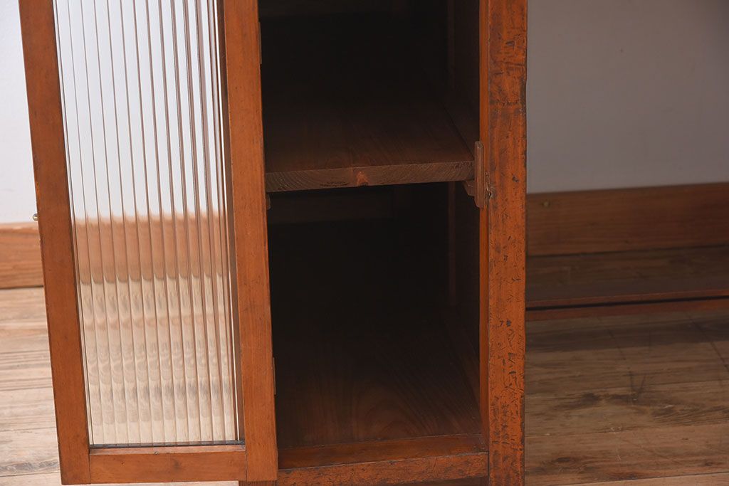 アンティーク家具　古い木製　檜材　大きなアンティーク両袖机
