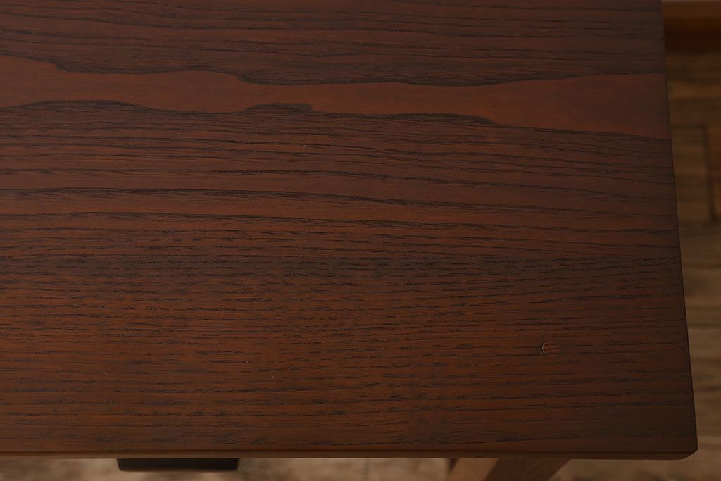 アンティーク雑貨　昭和レトロ　引き出し2杯付き!古い栗材製のサイドテーブル(平机)