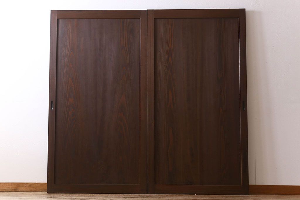 美品　和製アンティークの板戸2枚セット(2)