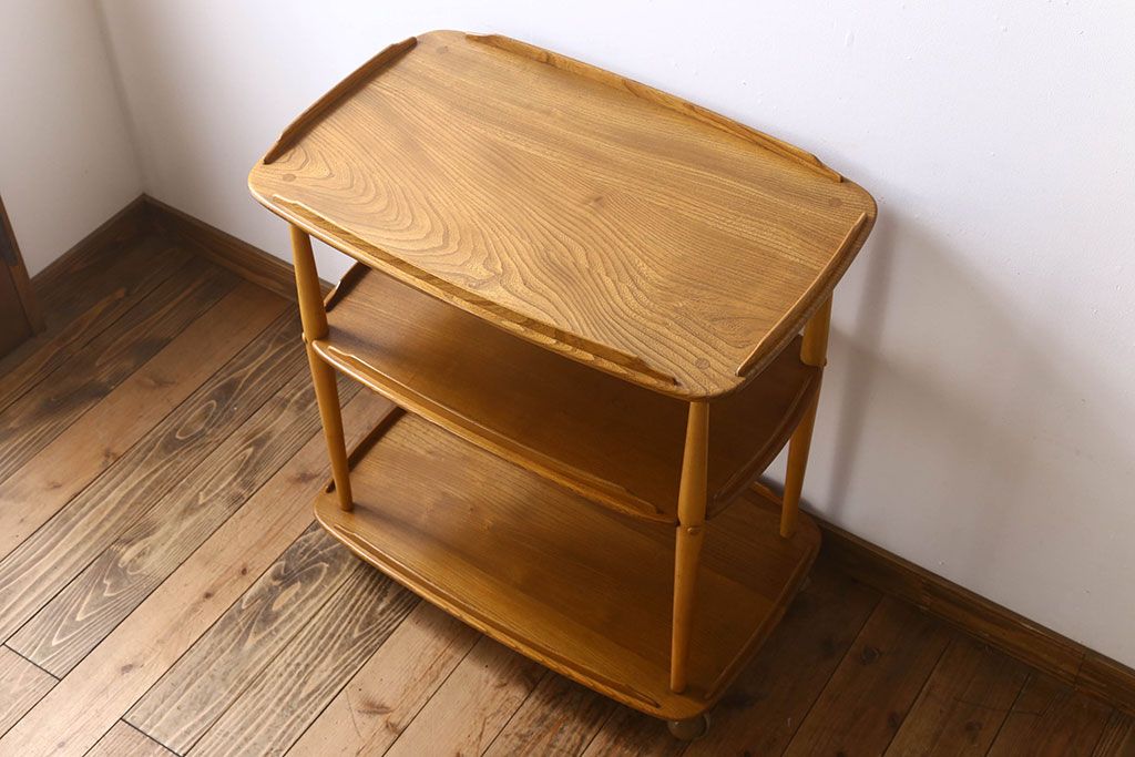 ヴィンテージ家具　ERCOL(アーコール)　イギリスビンテージ　トロリーキャスターワゴン