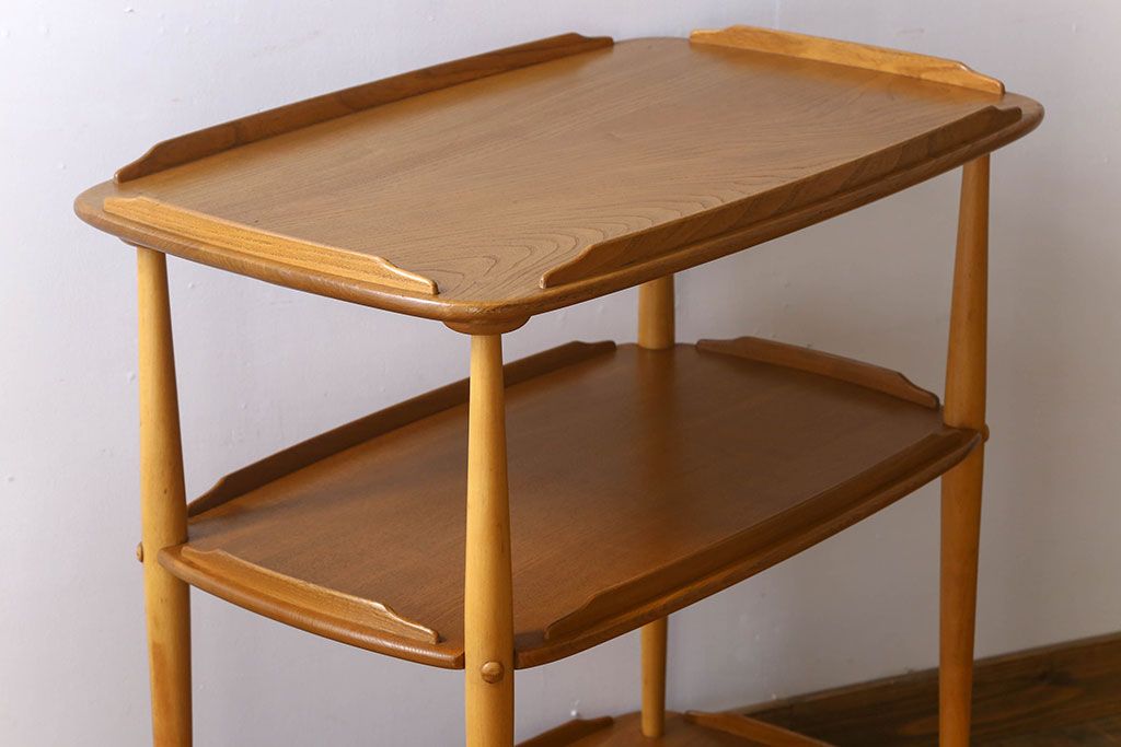 ヴィンテージ家具　ERCOL(アーコール)　イギリスビンテージ　トロリーキャスターワゴン