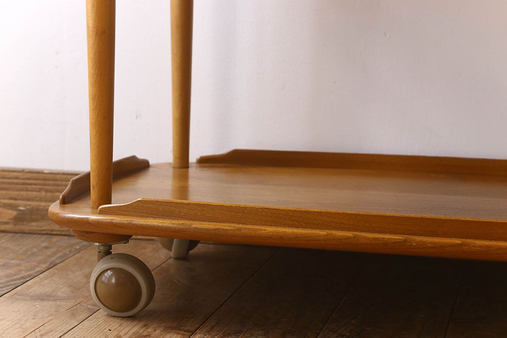 ヴィンテージ家具　ERCOL(アーコール)　イギリスビンテージ　トロリーキャスターワゴン
