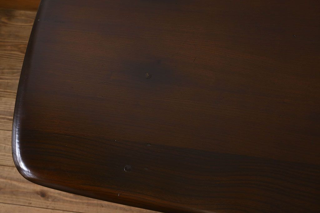 ヴィンテージ家具　ERCOL(アーコール)　イギリスビンテージ　オールドコロニアル　リフェクトリーテーブル(ダイニングテーブル)