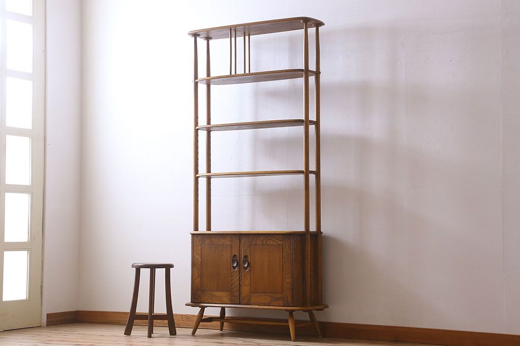 ヴィンテージ家具　イギリスビンテージ　ERCOL(アーコール)　ルームディバイダー(飾り棚)
