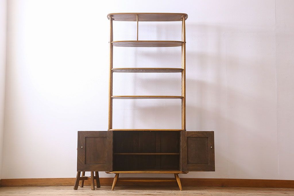 ヴィンテージ家具　イギリスビンテージ　ERCOL(アーコール)　ルームディバイダー(飾り棚)