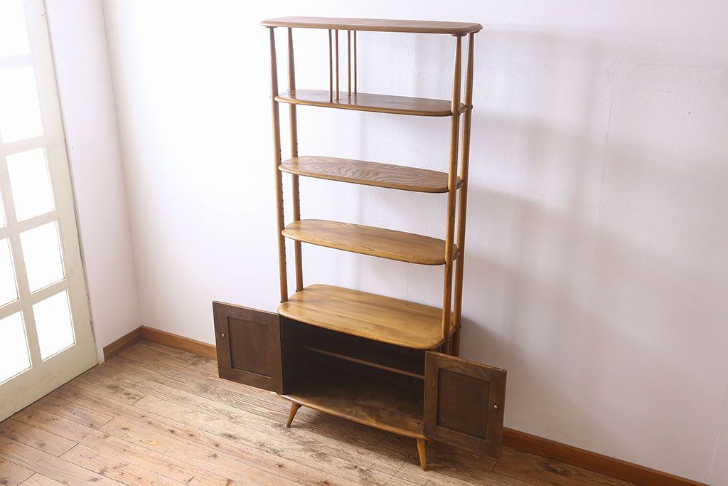 ヴィンテージ家具　イギリスビンテージ　ERCOL(アーコール)　ルームディバイダー(飾り棚)