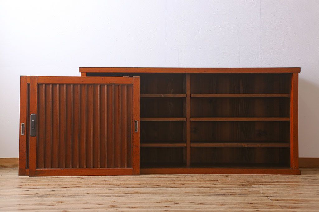 アンティーク家具　六尺　明治大正期　収納箪笥サイドボード(一間箪笥・水屋箪笥)(2)