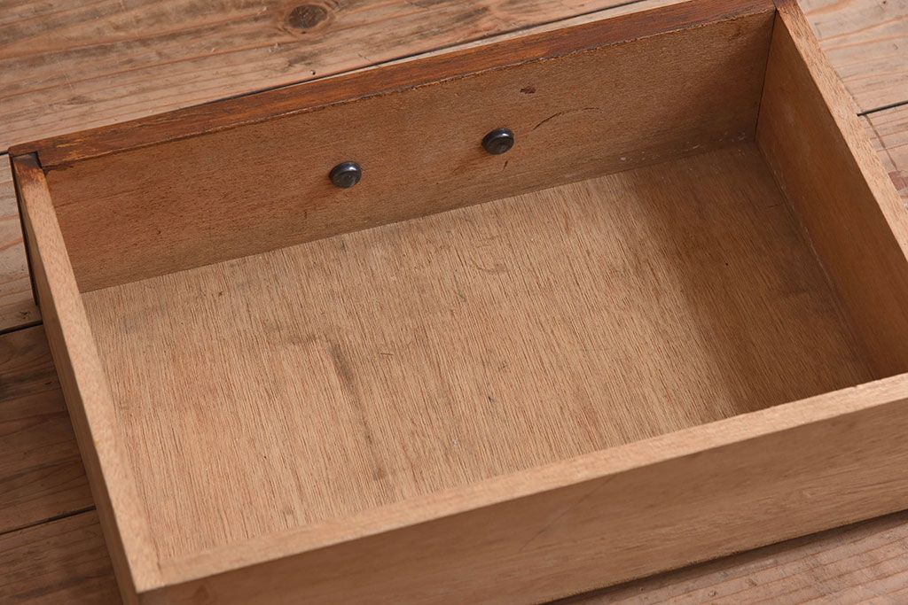 レトロ家具 昭和レトロ 古い木製の縦型アンティーク書類棚(カルテケース) ラフジュ工房
