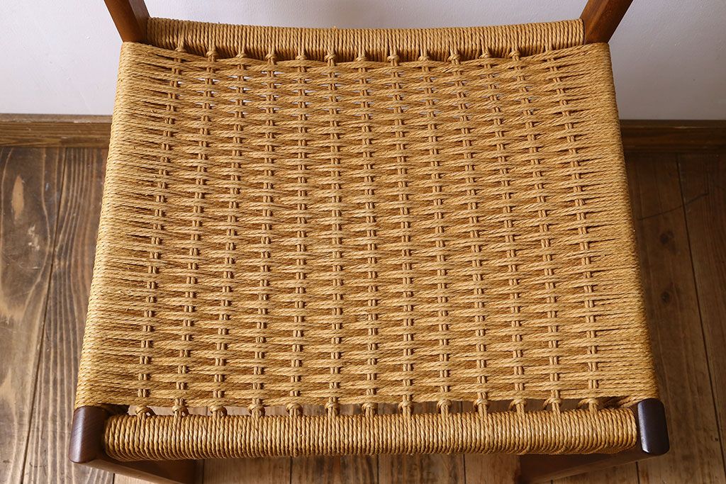 北欧家具　ビンテージ　ペーパーコードチェア(ダイニングチェア)(1)