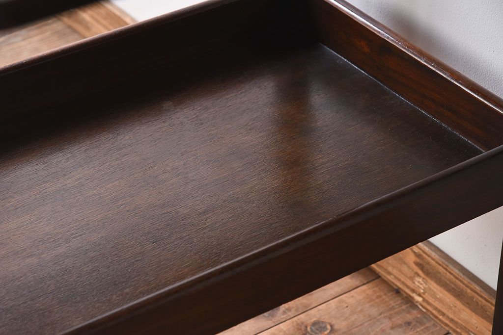 アンティーク家具　バタフライサイドテーブル　ウォールナット材製　イギリスアンティーク
