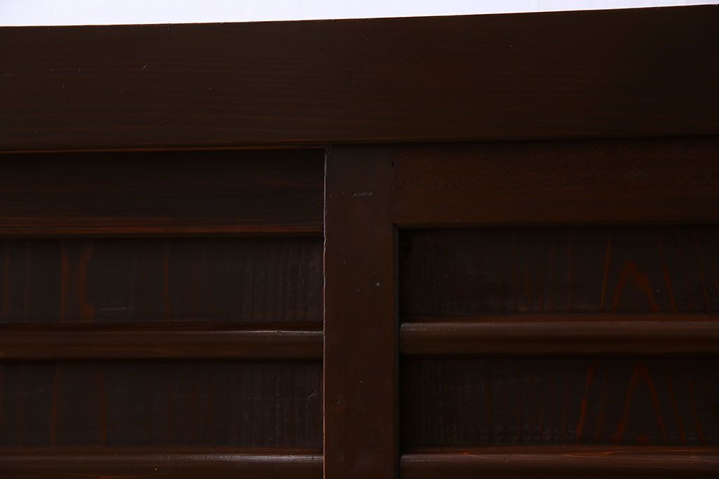 アンティーク家具　上品な和製アンティークの昇り引き出し付き水屋箪笥サイドボード　6尺