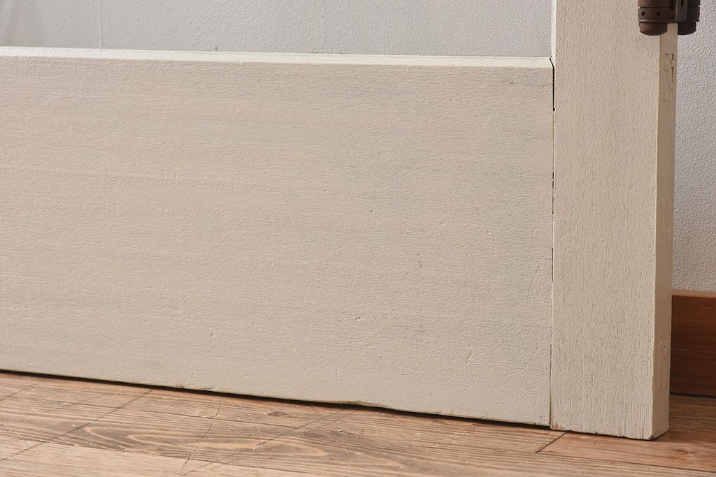 ビンテージ　両開き　無垢材!特大ガラスドア2枚セット(間仕切り・パーテーション)