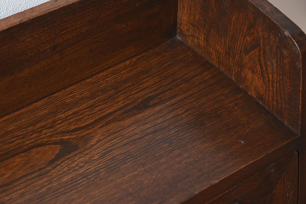 レトロ家具　ナラ材製　象嵌!古い木のレトロなライティングビューロー