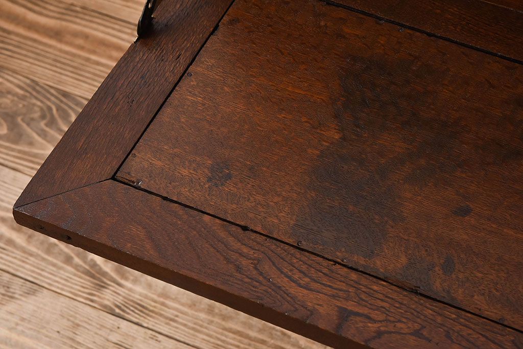 レトロ家具　ナラ材製　象嵌!古い木のレトロなライティングビューロー