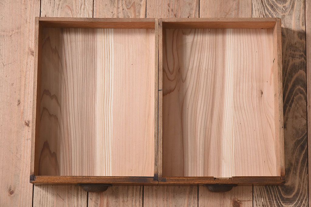 レトロ家具　栓材製　レトロな古い木のアンティーク文机