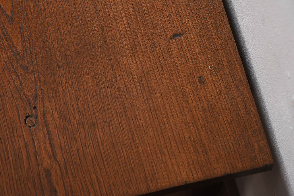 レトロ家具　栓材製　レトロな古い木のアンティーク文机