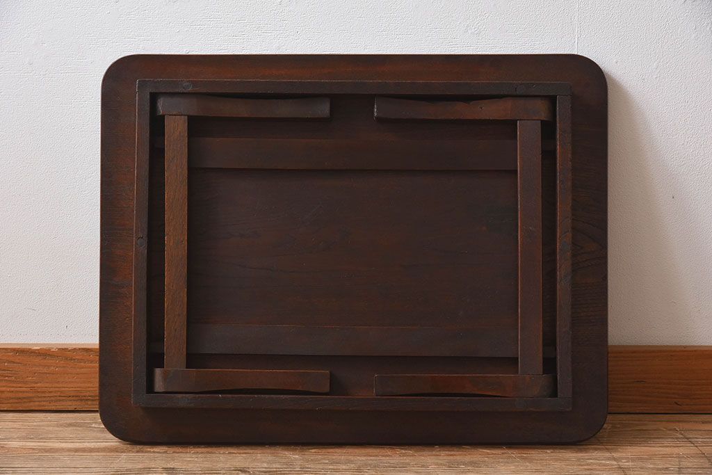 レトロ家具　天板一枚板　昭和レトロなアンティークちゃぶ台