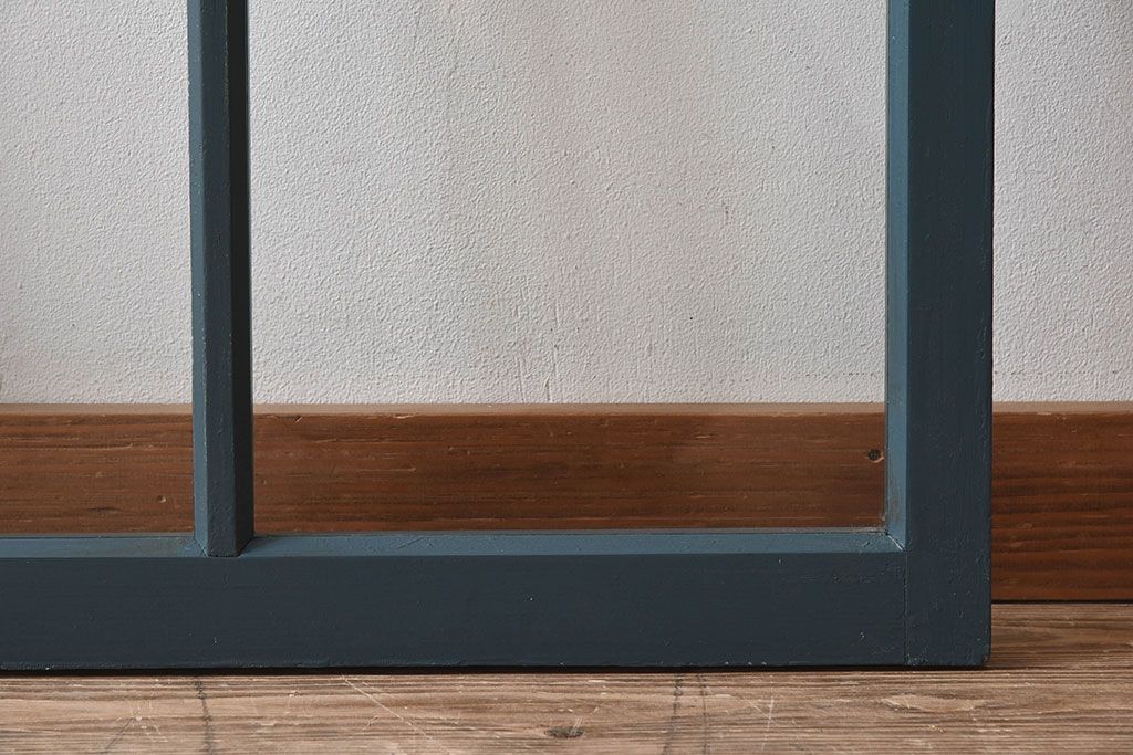ゆらゆらガラス入り!レトロデザイン　シンプルなペイントガラス戸2枚セット(窓)