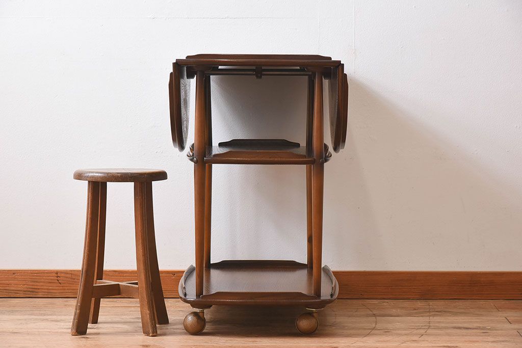 ヴィンテージ家具　イギリスビンテージ　ERCOL(アーコール)　トロリー(ワゴン)