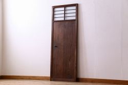 すりガラス入り!昭和大正期のレトロな木製アンティークドア(扉)