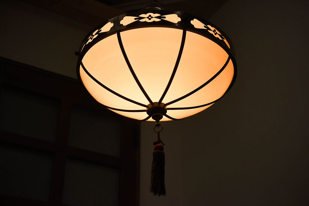 アンティーク　ぼんぼり型　和風でお洒落な天井照明(吊り下げ照明)(2)