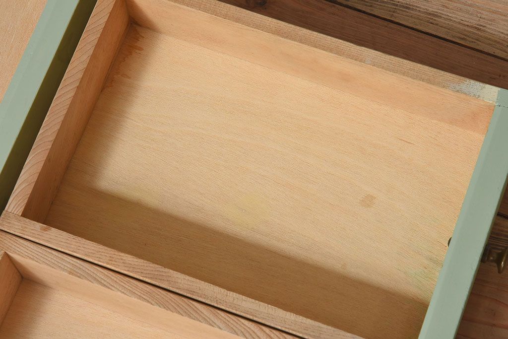 レトロ家具　和製アンティーク　レトロなペイントデンタルキャビネット