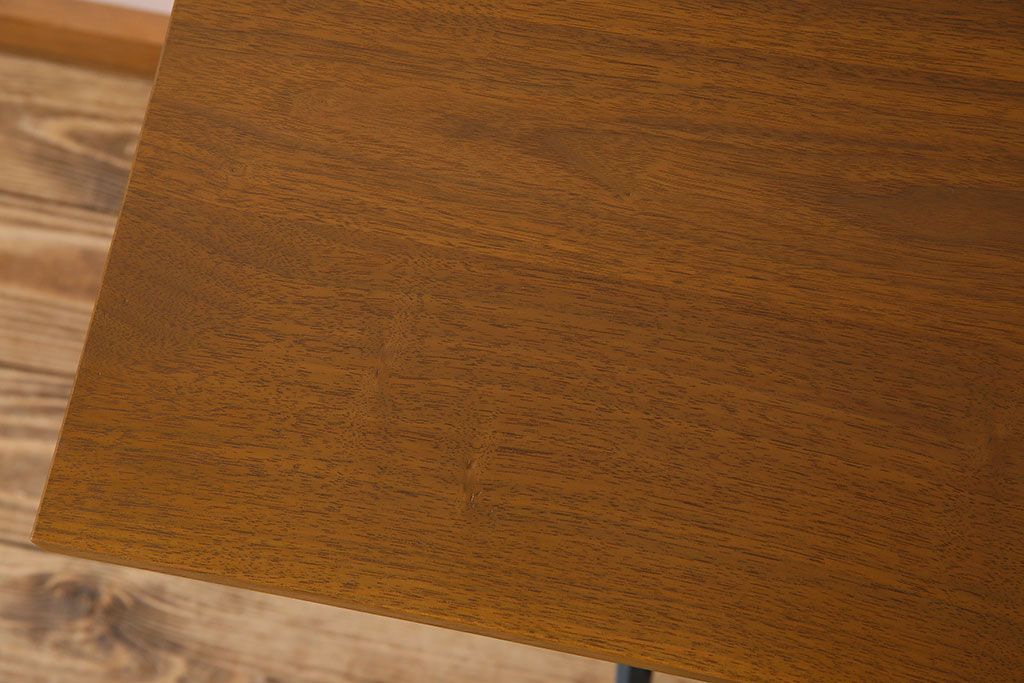 レトロ家具　アンティーク　ネイビーペイントレッグ　レトロなシンガー社製ミシンテーブル(シンガーミシン、ミシン台)(1)