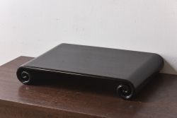 アンティーク家具　アンティーク　唐木製　上品な巻き花台(飾り台)