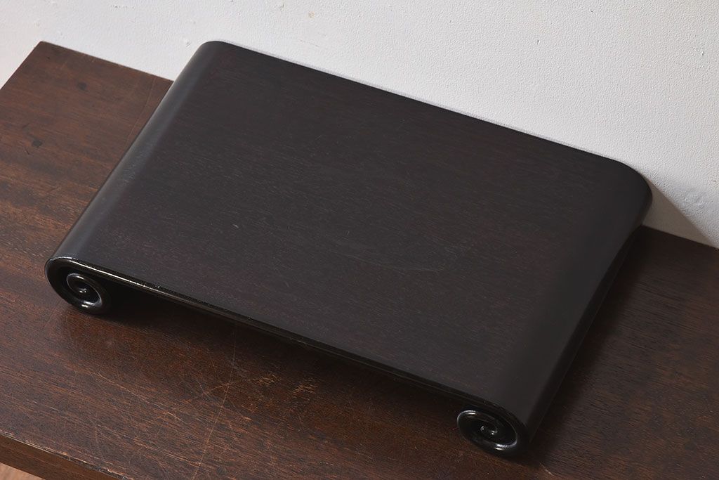 アンティーク家具　アンティーク　唐木製　上品な巻き花台(飾り台)