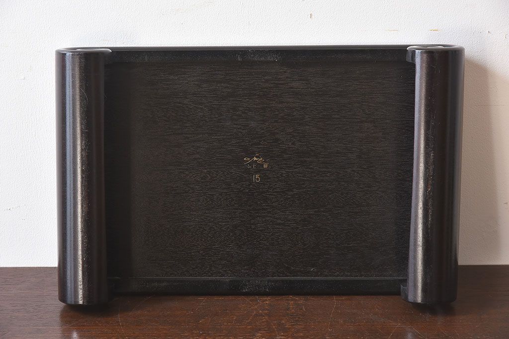 アンティーク家具　アンティーク　唐木製　上品な巻き花台(飾り台)