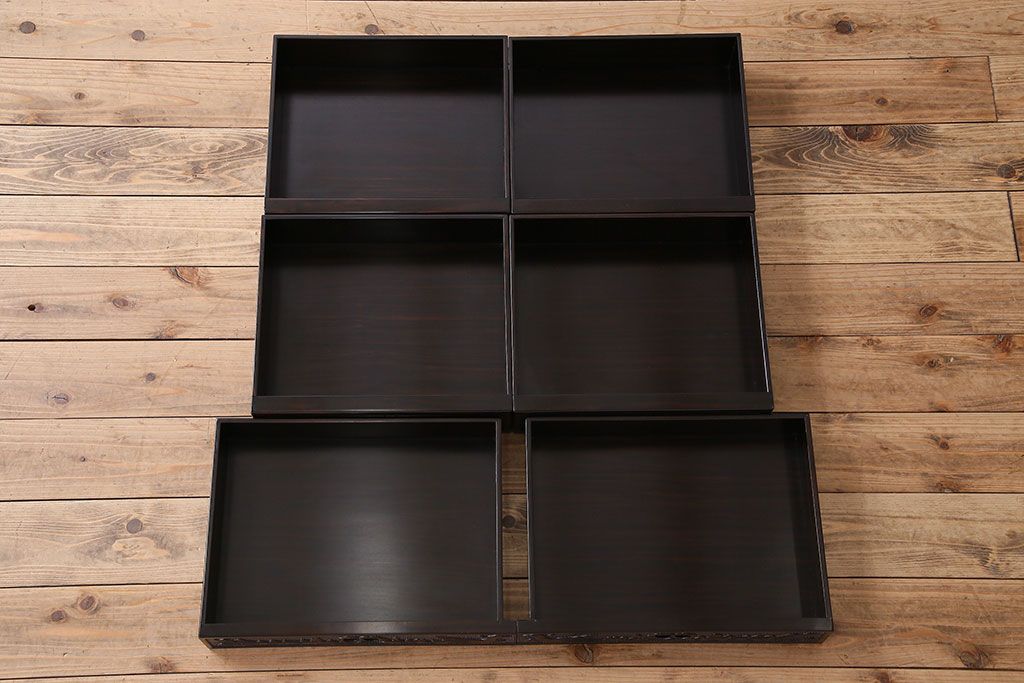 中古　民芸家具　黒檀材(唐木)製　高級品!彫刻が素晴らしいサイドボード(キャビネット、飾り棚)(定価約220万円)