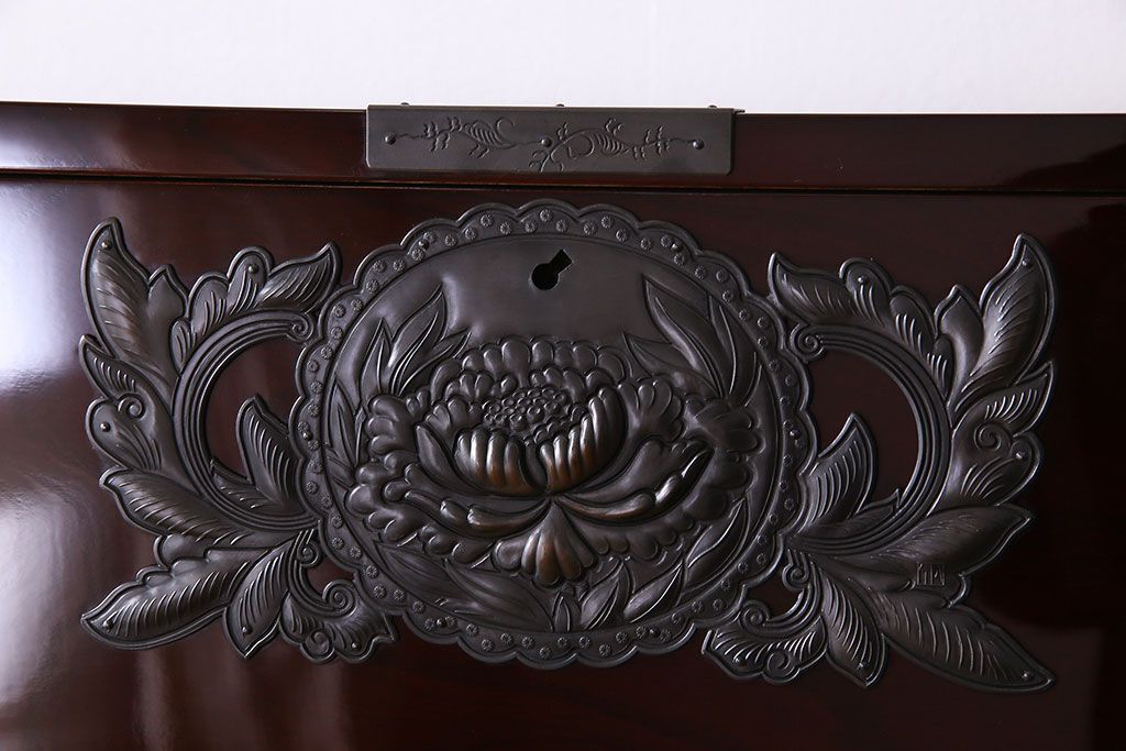 中古　仙台民芸箪笥(仙台箪笥)　欅産業　KB-34D　木地呂塗り　衣装箪笥(定価1117800円)