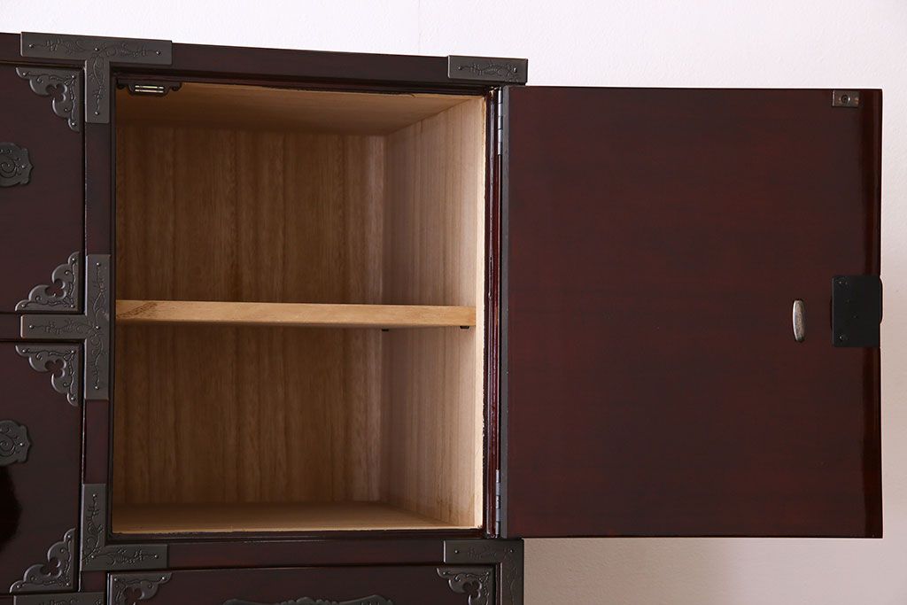 中古　仙台民芸箪笥(仙台箪笥)　欅産業　KB-34D　木地呂塗り　衣装箪笥(定価1117800円)