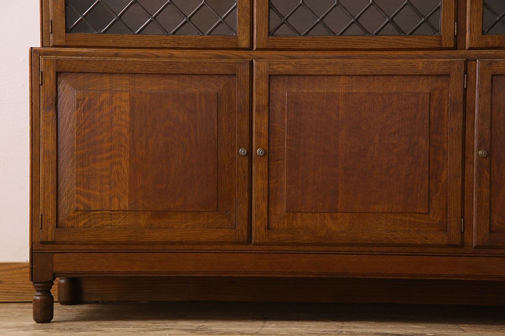 アンティーク家具　特注品　特大サイズ　極めて珍しい!迫力あるデザインのスタッキングブックケース(書棚、本棚、本箱)