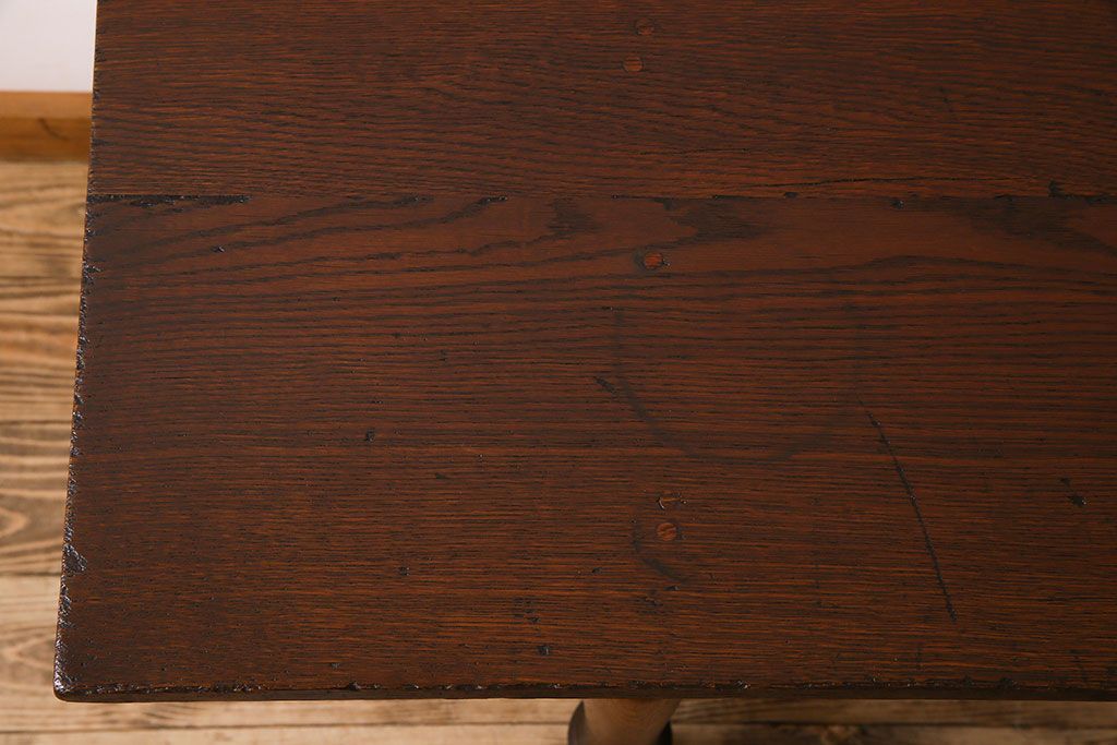アンティーク家具　大正ロマン　和製アンティーク　古い木製の横長作業台