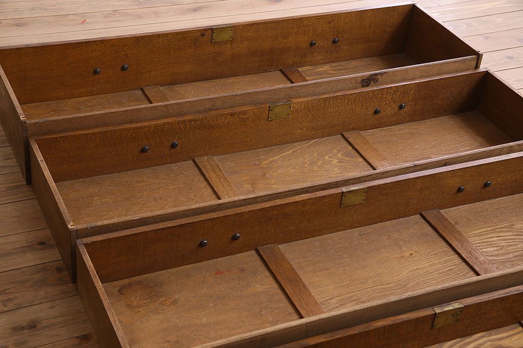 アンティーク家具　特注品　特大サイズ　Minty Oxford(ミンティ オックスフォード)社製!スタッキングブックケース付きライティングビューロー
