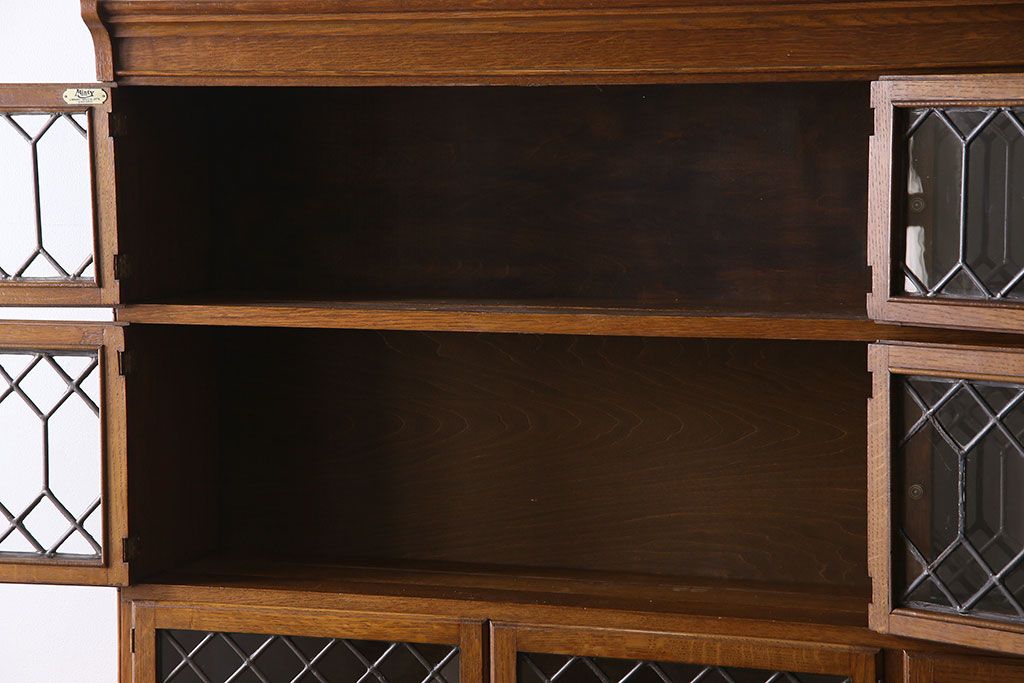 アンティーク家具　特注品　特大サイズ　Minty Oxford(ミンティ オックスフォード)社製!スタッキングブックケース付きライティングビューロー