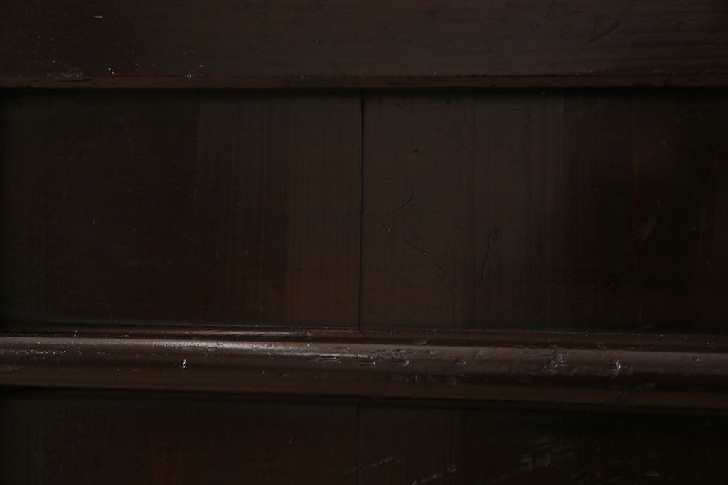 アンティーク家具　古民具・骨董　五尺　横桟戸の古い水屋箪笥サイドボード(リビングボード・テレビボード)