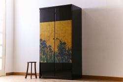 中古　尾形光琳　燕子花図(左隻)　上品な衣装箪笥(ワードローブ)(1)