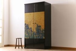 中古　尾形光琳　燕子花図(左隻)　上品な衣装箪笥(ワードローブ)(2)
